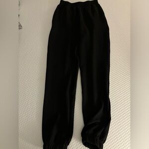 Black rough cuffed sweatpants